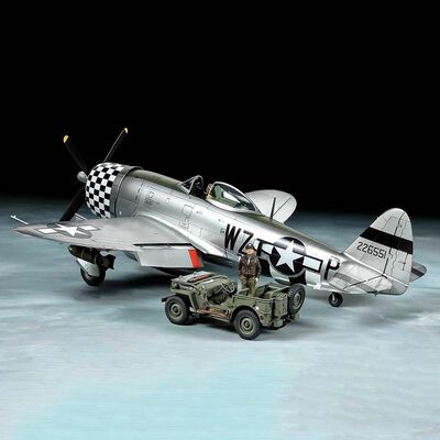 1/48 Republic P-47D Thunderbolt Bubbletop & 1/4-ton 4x4 Light Vehicle Set 1/48 Republic P-47D Thunderbolt Bubbletop & 1/4-ton 4x4 Light Vehicle Set