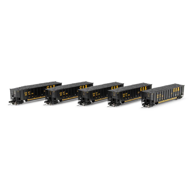 Athearn N ATH Bethgon Coalporter w/Coal Load, CSXT #381125/381149/381227/381285/381344 (5) Athearn N ATH Bethgon Coalporter w/Coal Load, CSXT #381125/381149/381227/381285/381344 (5)