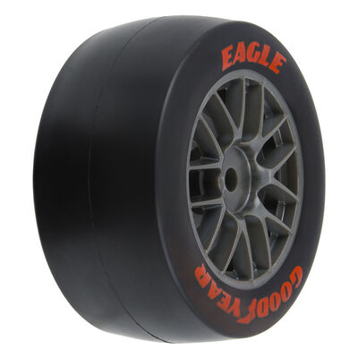 1/12 Goodyear Eagle Option Tire F/R MTD Gray Wheels (4): Losi NASCAR 1/12 Goodyear Eagle Option Tire F/R MTD Gray Wheels (4): Losi NASCAR