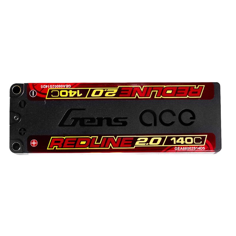 7.6V 6600mAh 2S 140C Redline 2.0 LiHV Hardcase Battery: 5.0mm Bullet 7.6V 6600mAh 2S 140C Redline 2.0 LiHV Hardcase Battery: 5.0mm Bullet