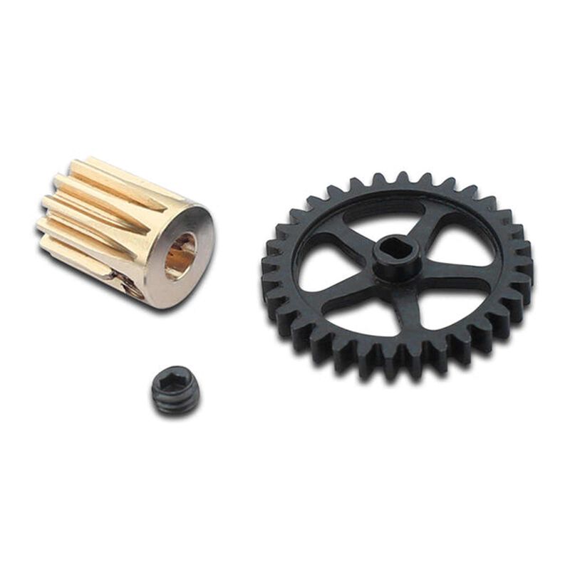 Brushless Conversion, 0.5M Spur Gear and 12T Pinion Gear: SCX24