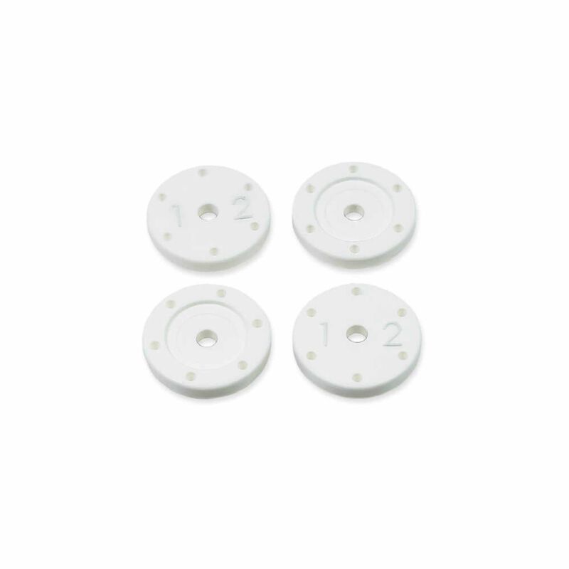 TEKNO RC LLC Shock Piston Set (flat/flat, all 16mm shocks, 6x1.2, 4pcs)