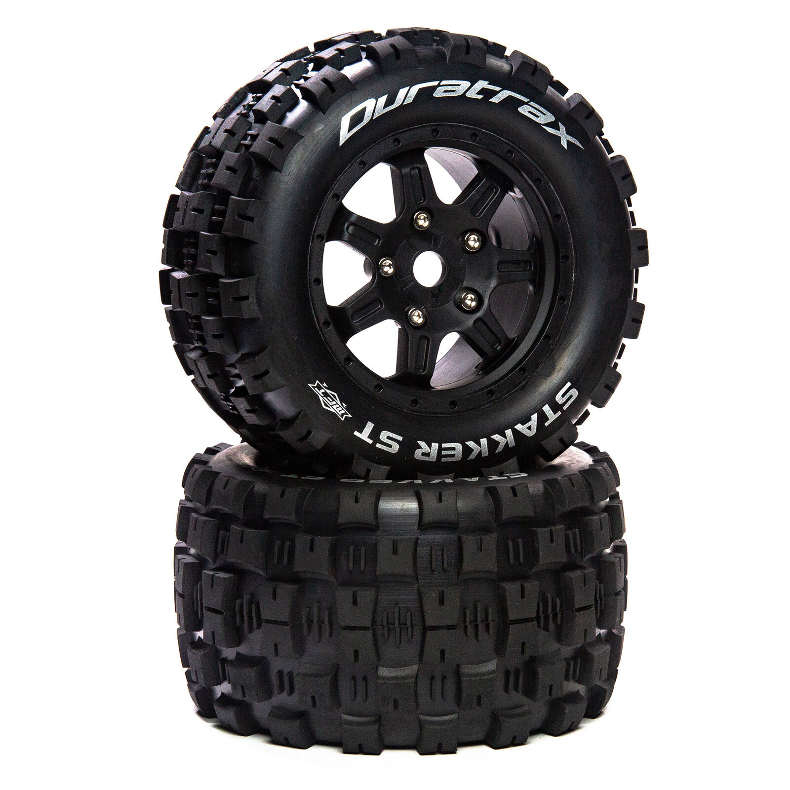 Stakker ST Belt 3.8" Mounted Front/Rear Tires 0 Offset 17mm, Black (2)