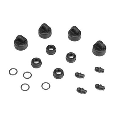 Shock Cartridge Cap and Bushing Set (4): EB410 Shock Cartridge Cap and Bushing Set (4): EB410