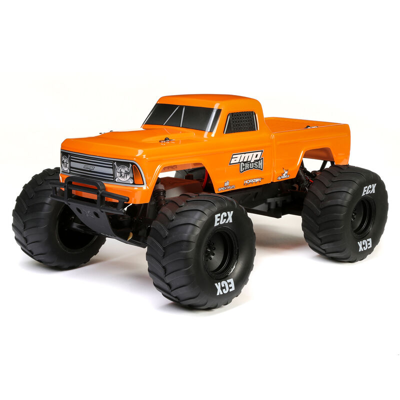 ECX 1/10 Amp Crush 2WD Monster Truck Brushed RTR, Orange Horizon Hobby