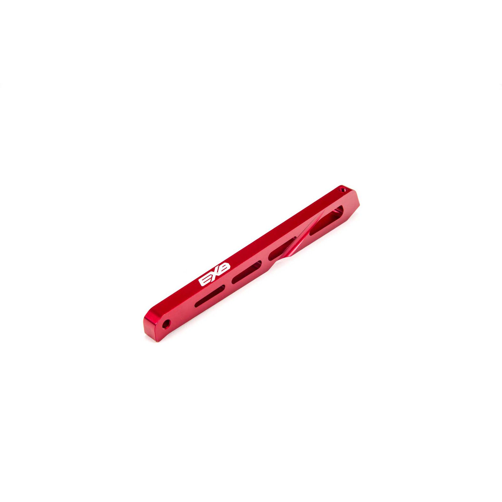 Rear Center Aluminum Chassis Brace, 120mm Red: EXB