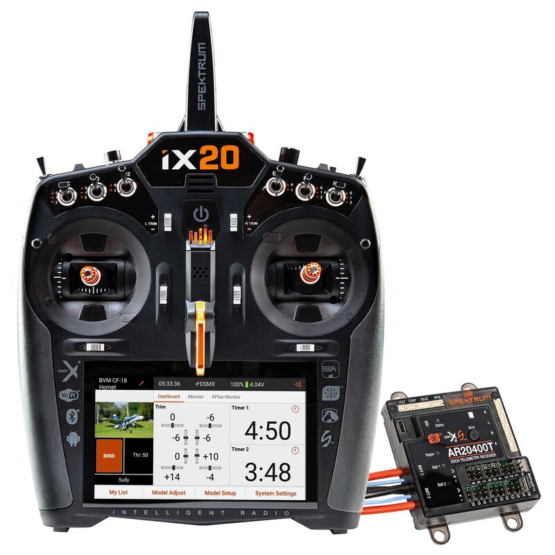iX20 20-Channel DSMX Transmitter Combo with AR20400T PowerSafe Receiver