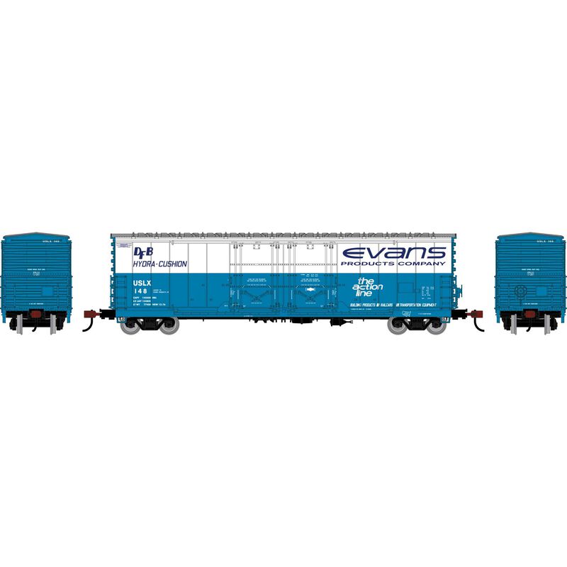HO ATH 50' Evans Double Plug Door Box Car, USLX 'The Action Line' #148