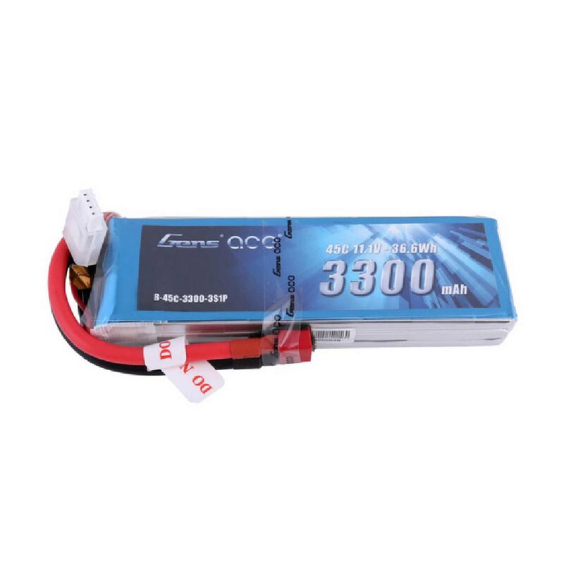 11.1V 3300mAh 3S 45C LiPo Battery: Deans