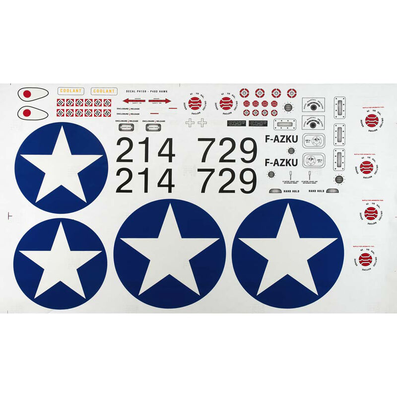 Decals P-40 Warhawk 30cc EP ARF Decals P-40 Warhawk 30cc EP ARF