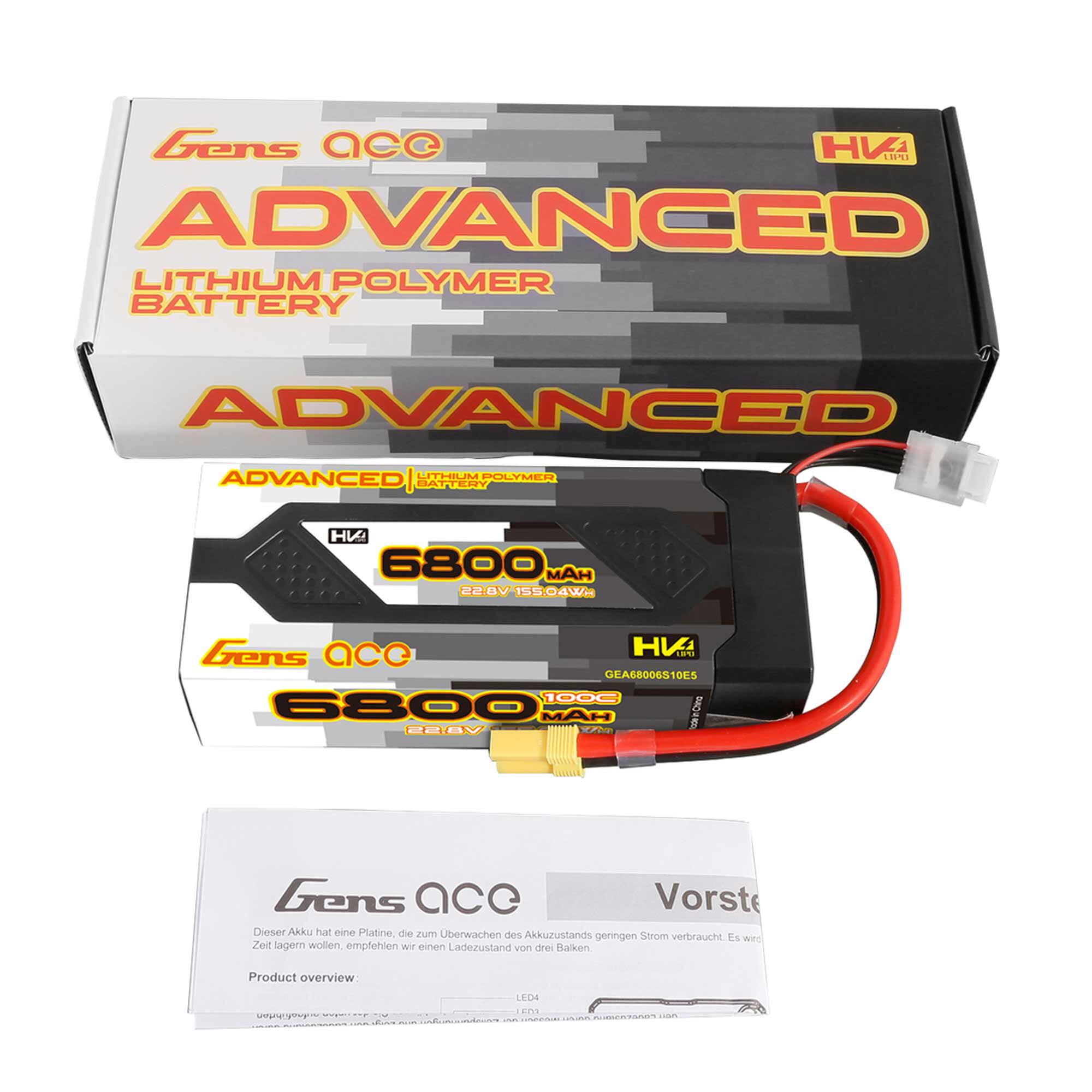 独特な 【送料無料】 6S 6800mAh 22.8V ace Gens 100C Battery LiPo Hardcase Bashing デジモンカードゲーム