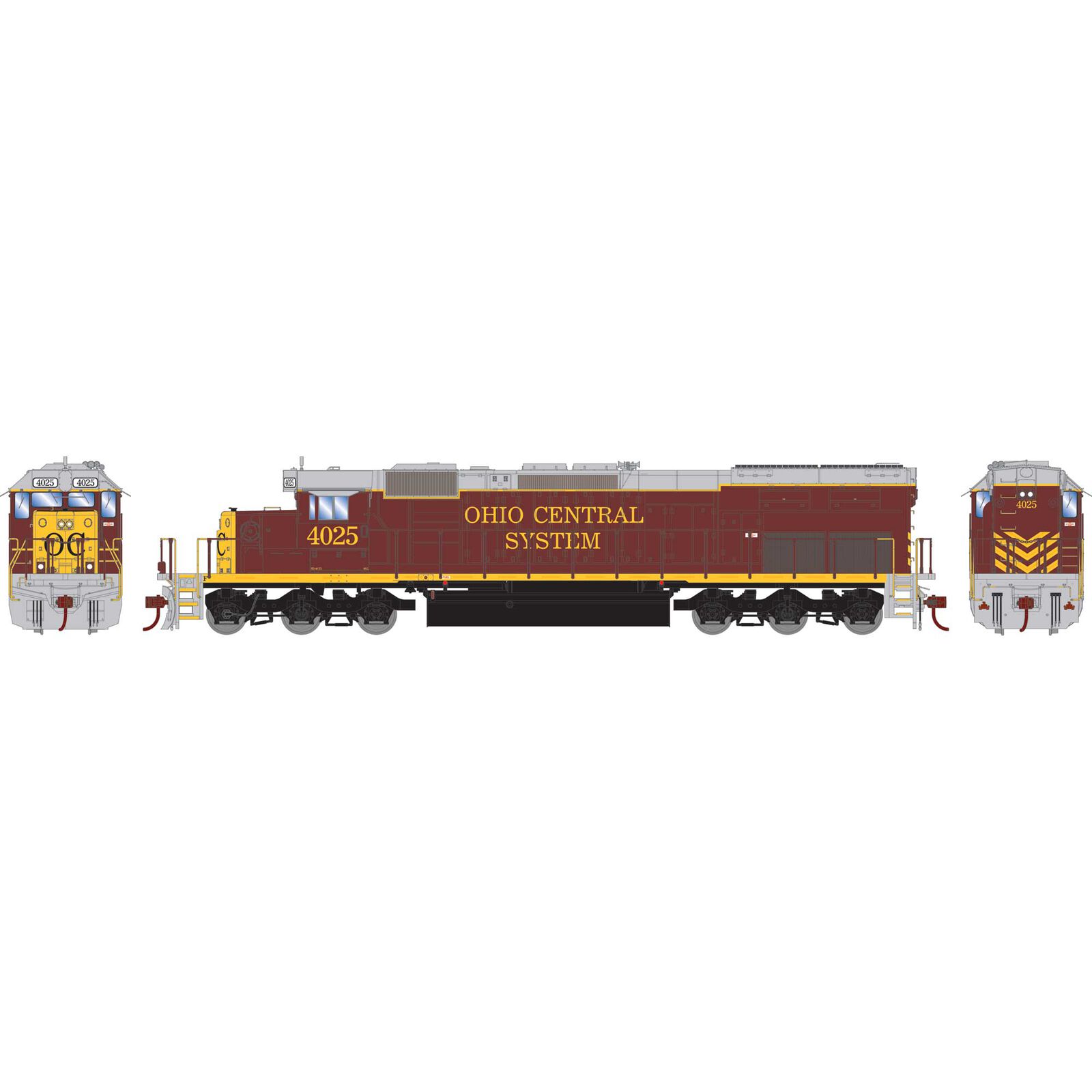 HO RTR SD40T-2, Ohio Central #4025