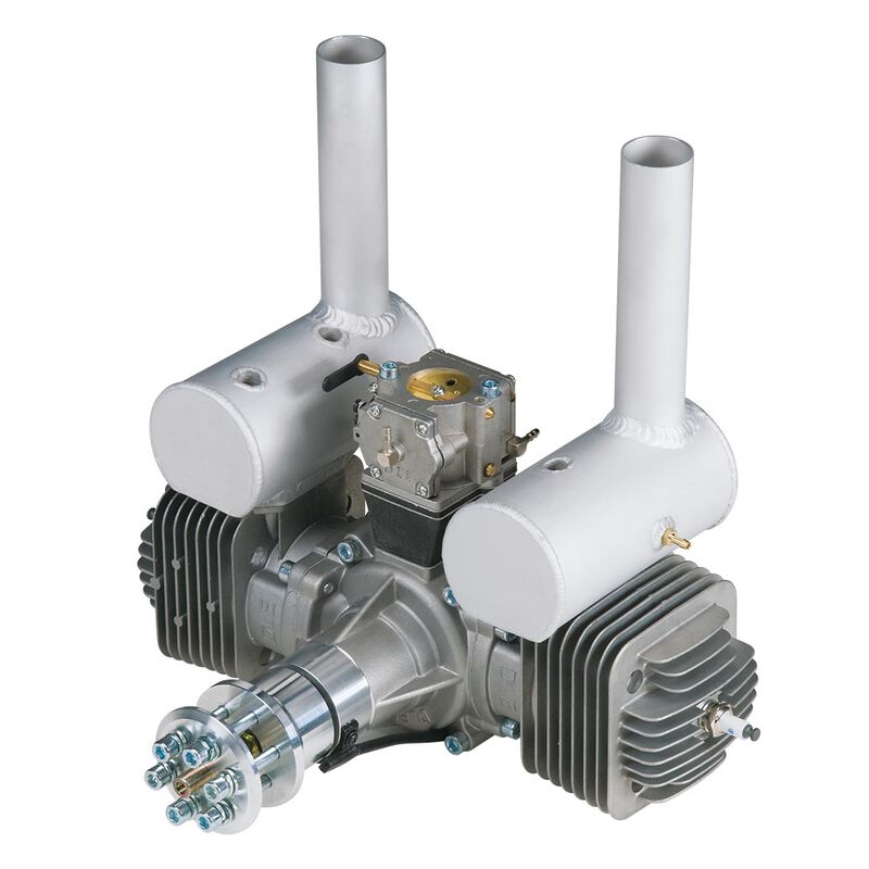 DLE-170 170cc Twin Gas Engine with Electronic Ignition and Mufflers