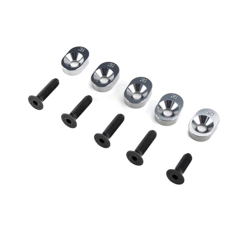 Losi Engine Mount Insert & Screws, 20/67 (5): 5IVE-T 3.0