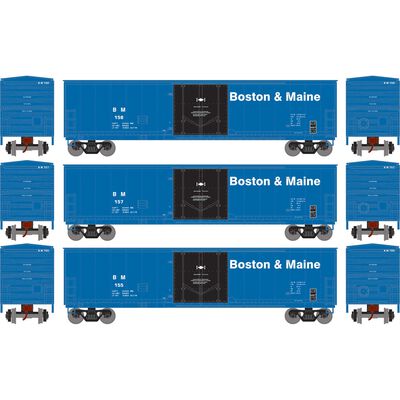 HO 50' Youngstown Plug Door Box Car, BM #155/157/158 (3) HO 50' Youngstown Plug Door Box Car, BM #155/157/158 (3)