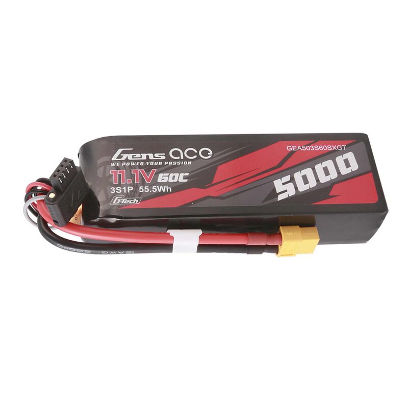 11.1V 5000mAh 3S 60C Long G-Tech Smart LiPo Battery: XT60