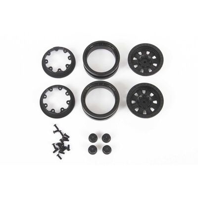 1.9 Raceline Monster Beadlock Wheels, Black (2) 1.9 Raceline Monster Beadlock Wheels, Black (2)