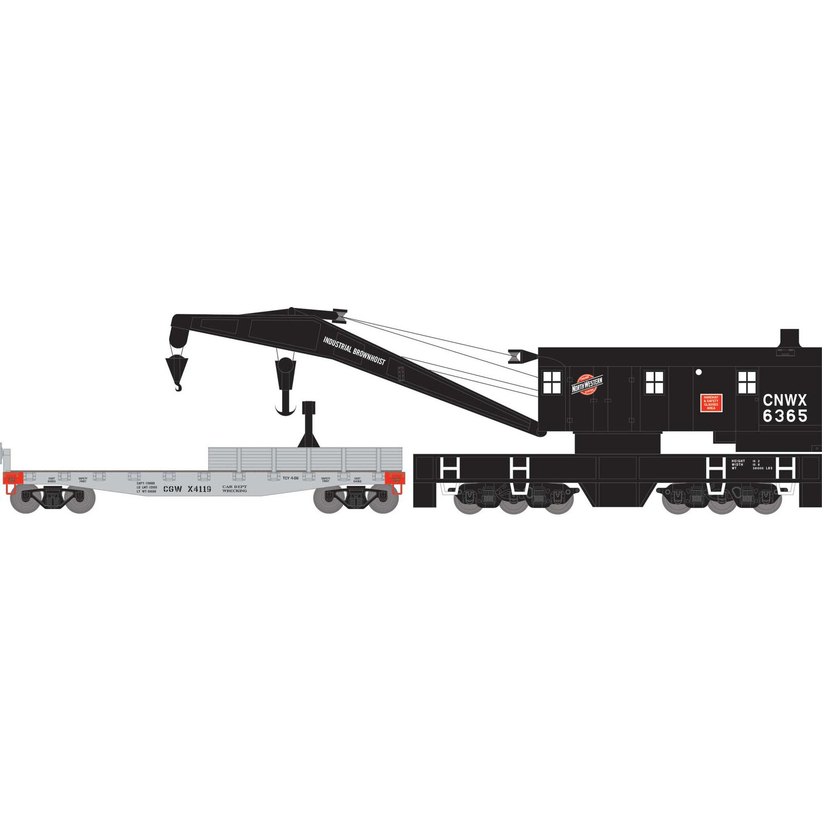 HO 200T Crane / Tender, C&NW / CGW #6365 / X4119