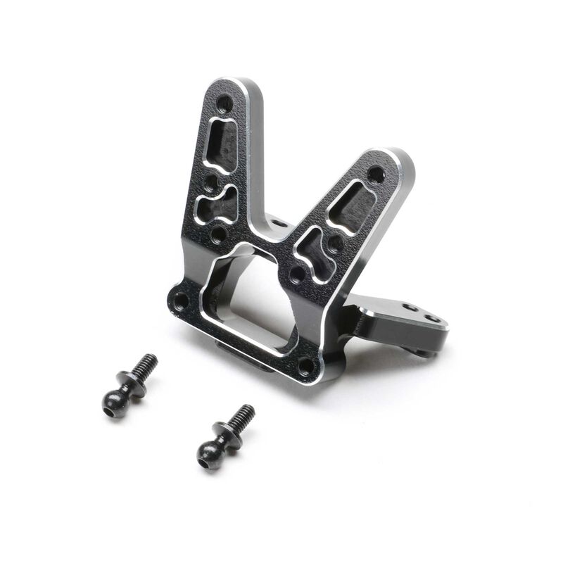 Rear Bulkhead, Aluminum, Black: 22S Sprint Rear Bulkhead, Aluminum, Black: 22S Sprint