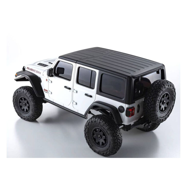 Kyosho 1/28 MINI-Z 4 Wheel Drive Jeep Wrangler Rubicon RTR 8 AAA Batteries  not inlcuded Bright White RS KYO32521W