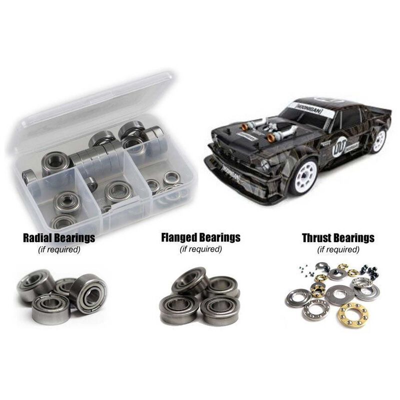 Metal Shielded Bearing Kit, 1/10 Team Associated Apex2 Hoonicorn