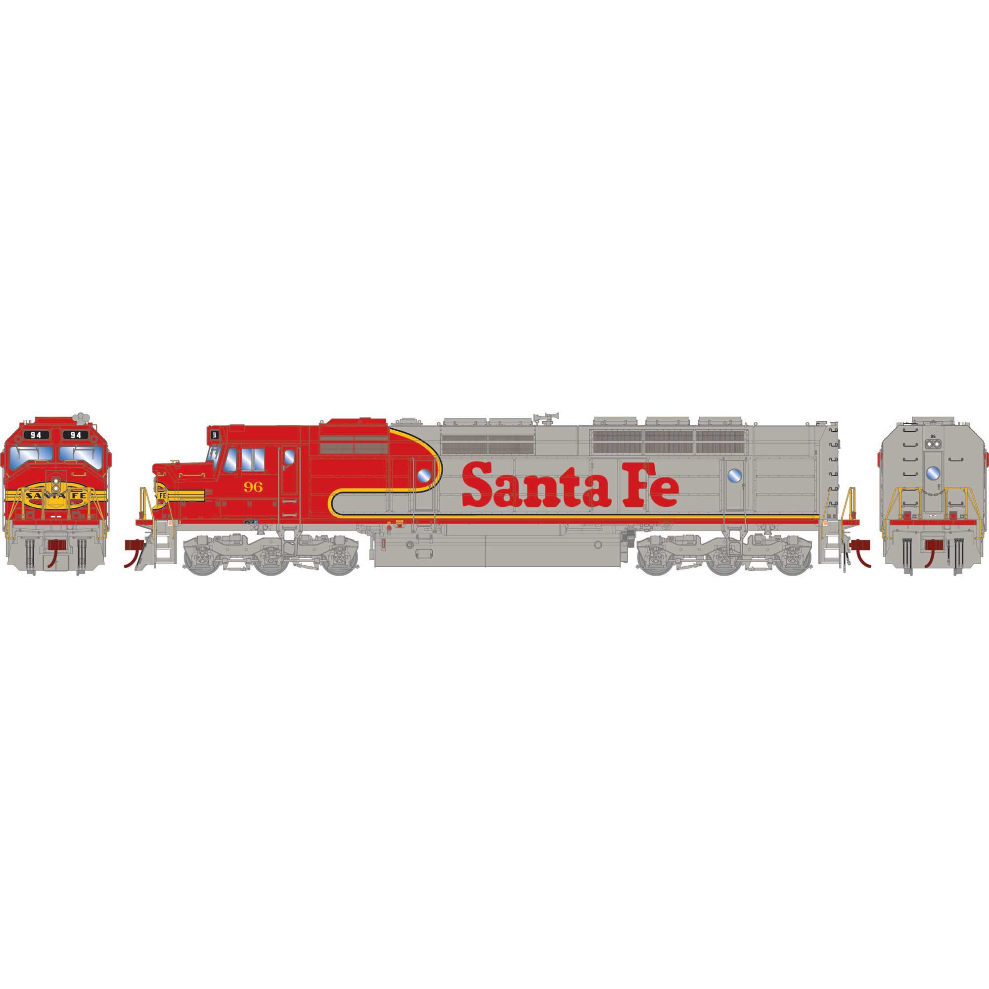 Athearn Athearn N FP45 Locomotive with DCC & Sound, ATSF #96