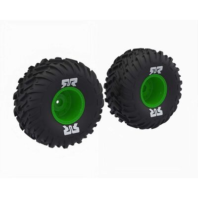 dBoots Cut Chevron MT Tire Set Glued, Green dBoots Cut Chevron MT Tire Set Glued, Green