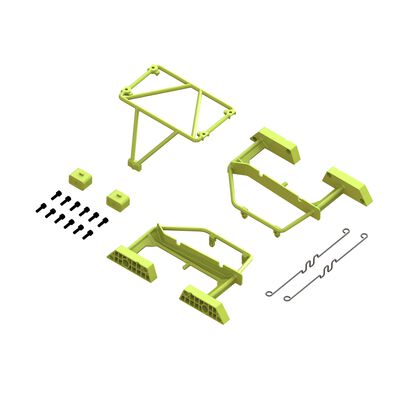Desert Truck Body Roll Cage Set, Yellow: GROM Desert Truck Body Roll Cage Set, Yellow: GROM