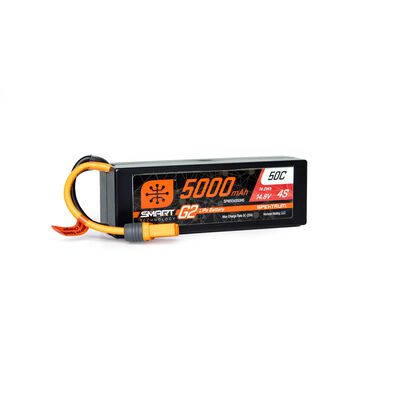 14.8V 5000mAh 4S 50C Smart G2 Hardcase LiPo Battery: IC5 14.8V 5000mAh 4S 50C Smart G2 Hardcase LiPo Battery: IC5