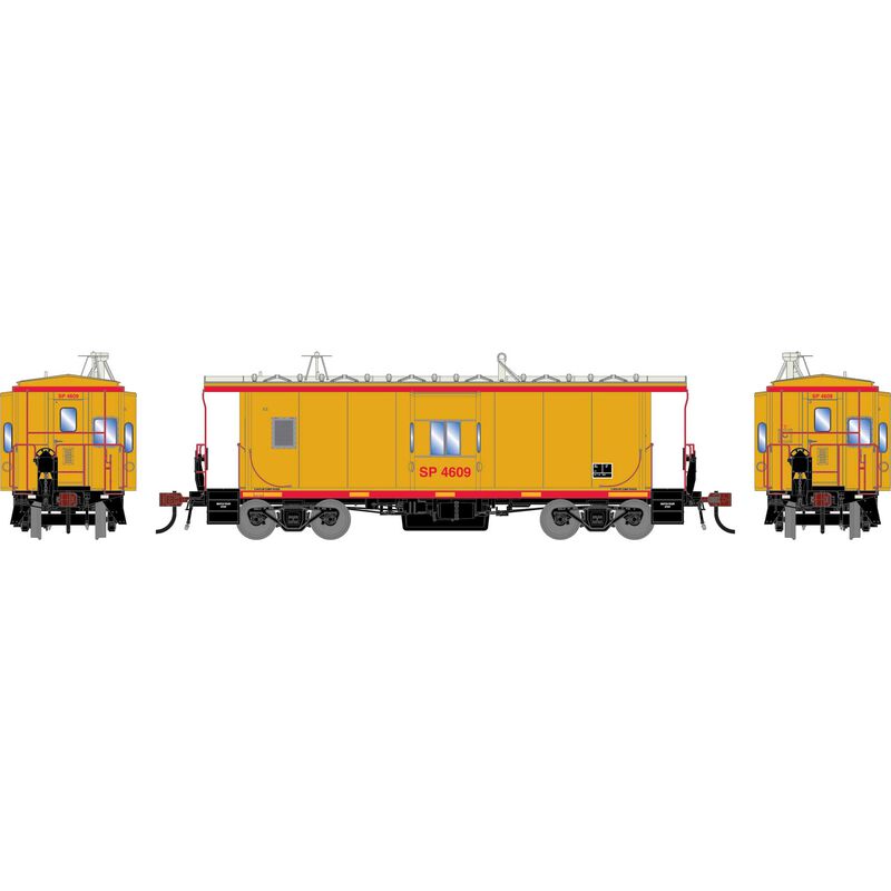 HO GEN ICC Bay Window Caboose w/Lights, UP #4609