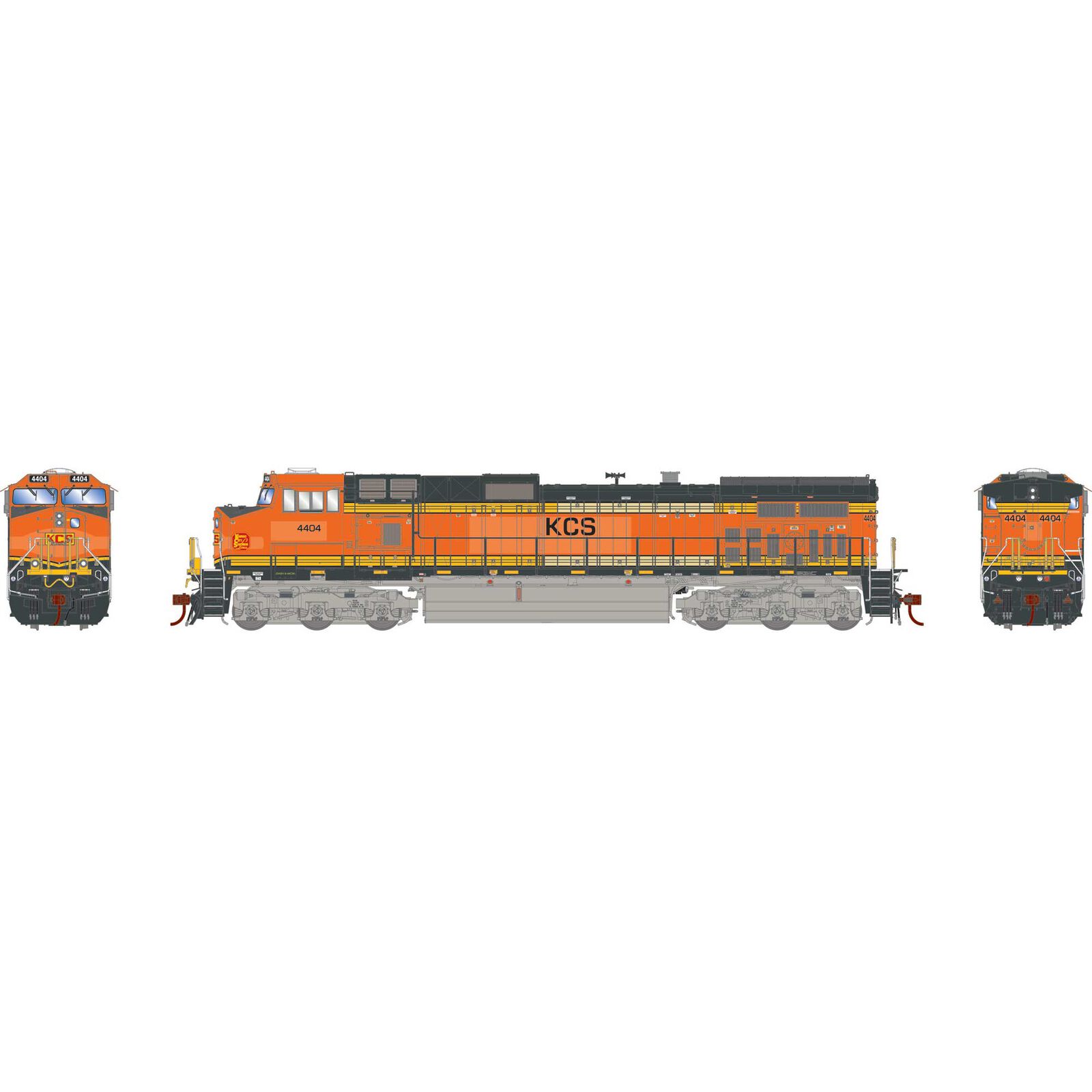 HO Dash 9-44CW Locomotive with DCC & Sound, KCS #4404
