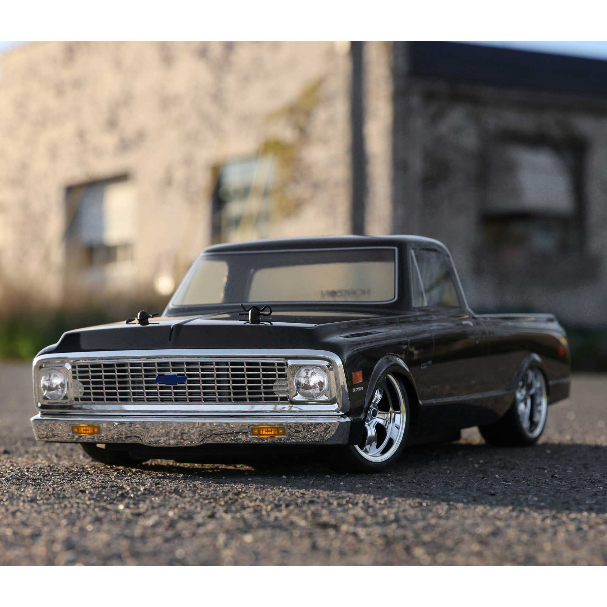Losi 1 10 1972 Chevy C10 V100 AWD Pickup Truck Brushed RTR Black Horizon Hobby