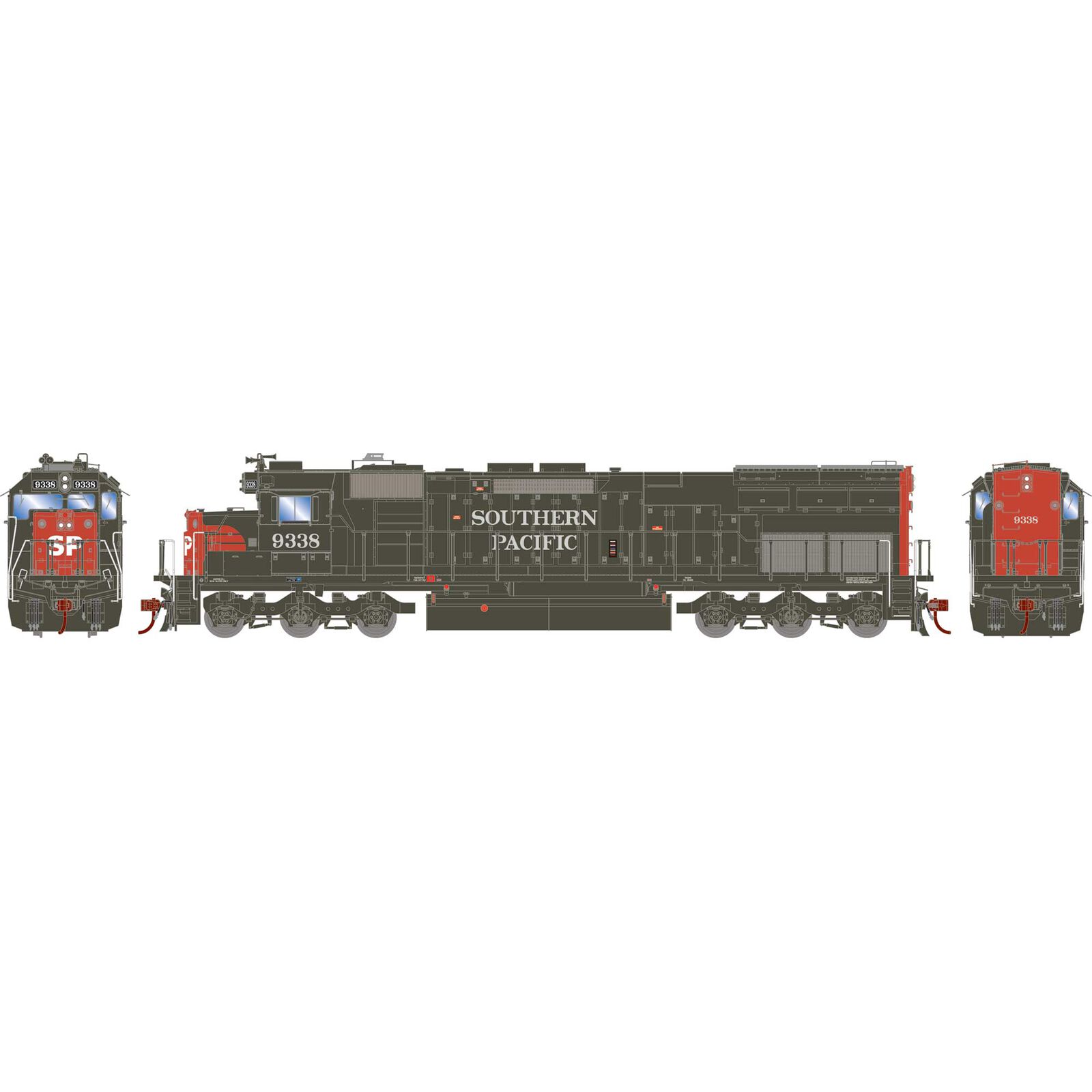 HO SD45T-2 Locomotive with DCC & Sound, Southern Pacific #9338