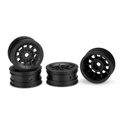 1/24 Hazard Front/Rear 1.0" Wheels, Black (4): SCX24 1/24 Hazard Front/Rear 1.0" Wheels, Black (4): SCX24