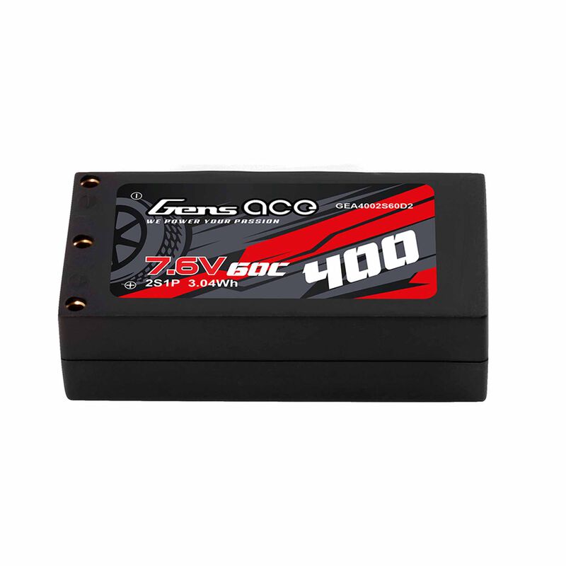 7.6V 400mAh 2S 60C Hardcase G-Tech LIHV Battery: XT60