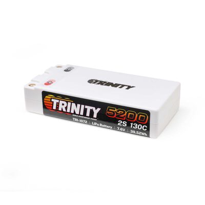 7.6V 5200mAh 2S 130C Shorty LiPo Battery: 5mm Bullets 7.6V 5200mAh 2S 130C Shorty LiPo Battery: 5mm Bullets