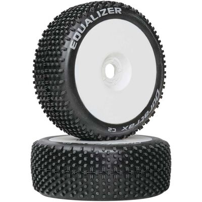 Equalizer 1/8 C2 Mounted Buggy Tires, White (2) Equalizer 1/8 C2 Mounted Buggy Tires, White (2)