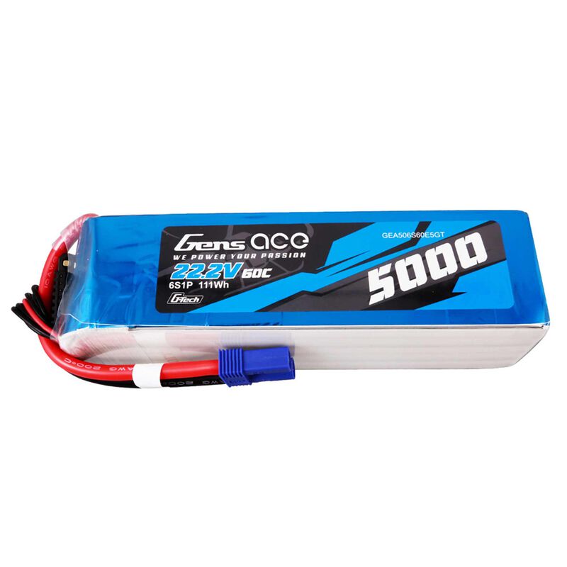 22.2V 5000mAh 6S 60C G-Tech Smart Lipo Battery: EC5