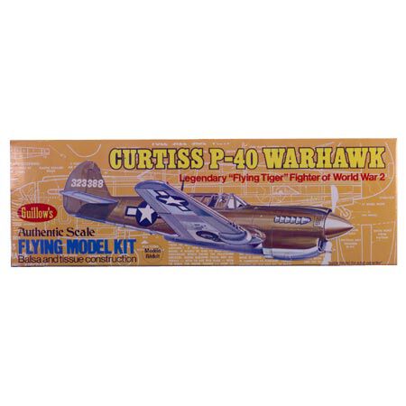 Guillow P-40 Warhawk Balsa And Tissue Flying Model Kit 501 Band - Foto 5