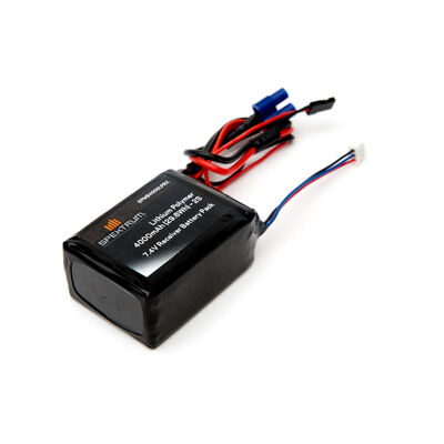 7.4V 4000mAh 2S LiPo Receiver Battery: Universal Receiver, EC3 7.4V 4000mAh 2S LiPo Receiver Battery: Universal Receiver, EC3