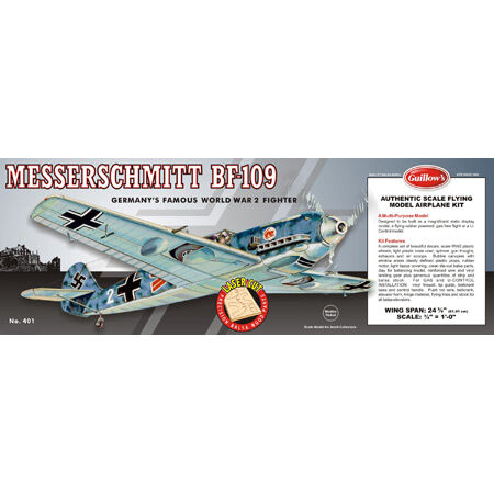 Guillow Messerschmitt BF-109 Laser Cut Kit, 24.5