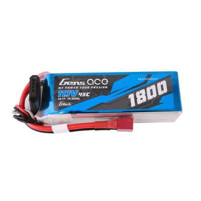 11.1V 1800mAh 3S 45C G-Tech LiPo Battery: Deans 11.1V 1800mAh 3S 45C G-Tech LiPo Battery: Deans
