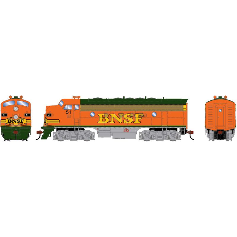 HO RND F7A Locomotive DCC-Ready, BNSF #51