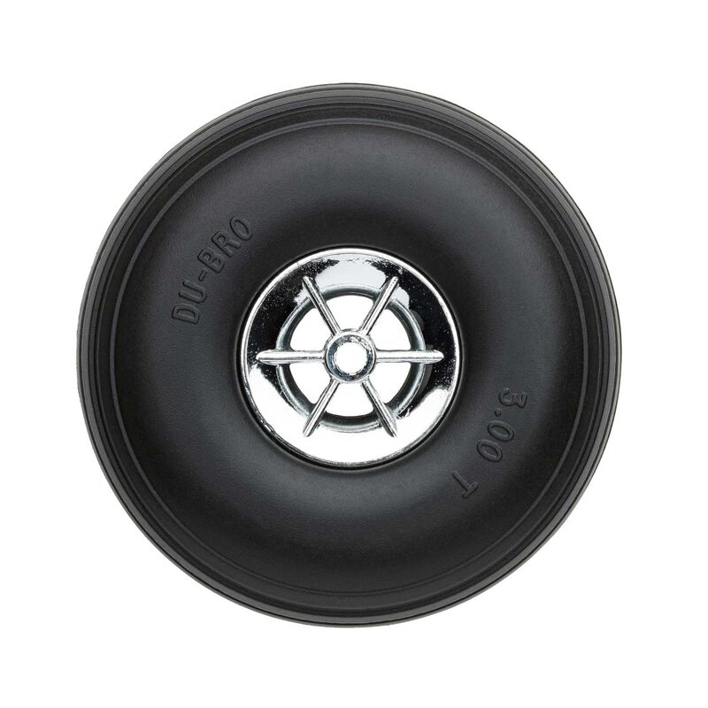 Treaded Chrome Wheels, 3" Diameter (2)