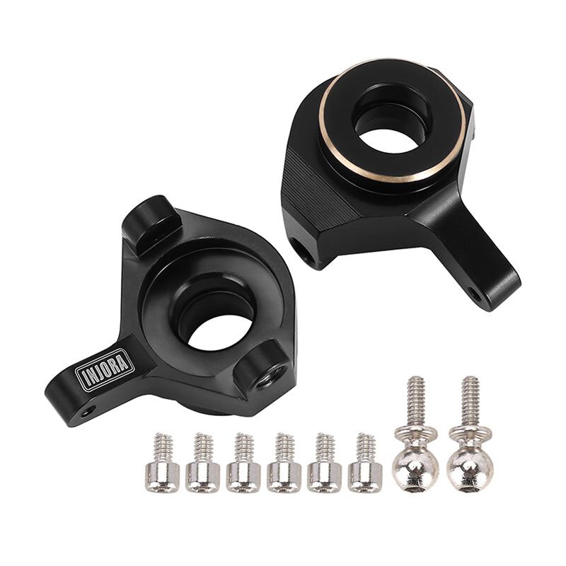 INJORA Brass Steering Knuckle Set, Black, 1/24 Axial SCX24
