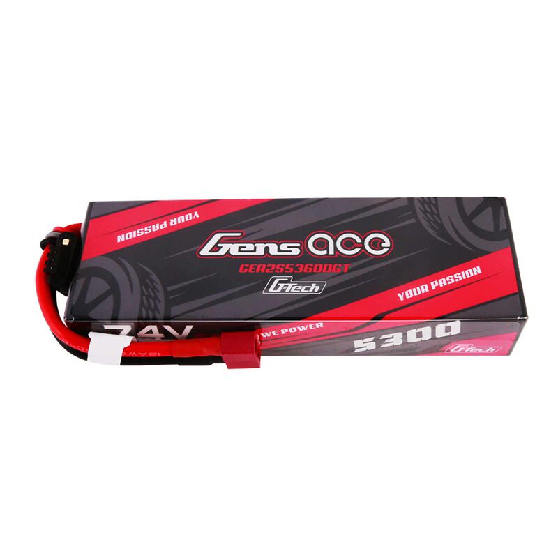 7.4V 5300mAh 2S 60C G-Tech Hardcase LiPo Battery: Deans