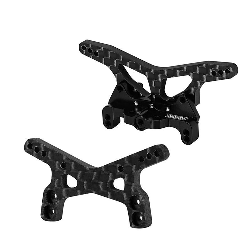 INJORA Carbon Fiber Front & Rear Shock Tower Set, 1/24 Losi Micro-B/T