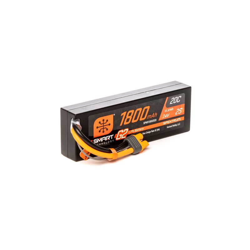 7.4V 1800mAh 2S 20C Smart G2 LiPo Battery: IC3