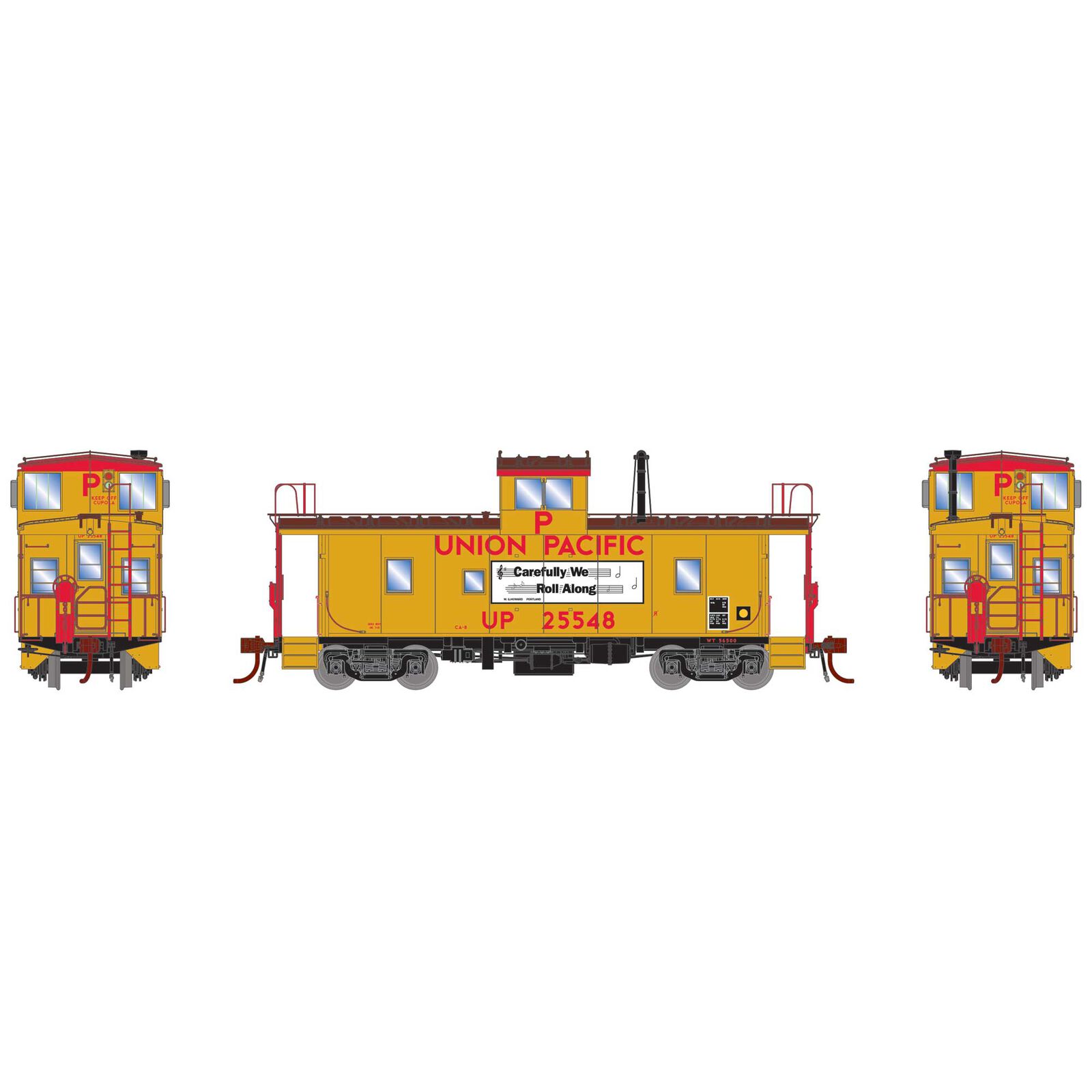 HO CA-8 Late Caboose with Lights & Sound UP #25548