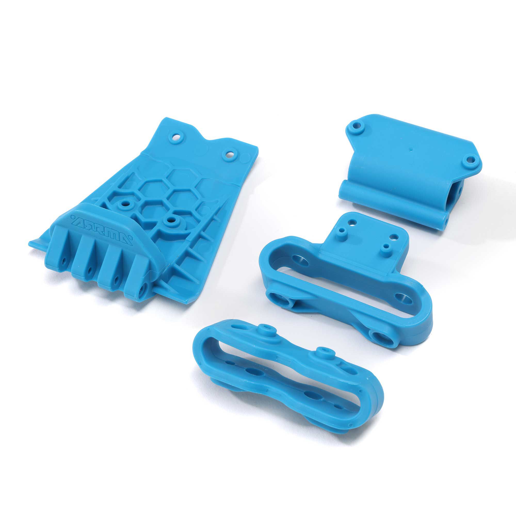 ❁Ma❁ ARRMA Lower Skid And Bumper Mount Set, Blue | Horizon Hobby
